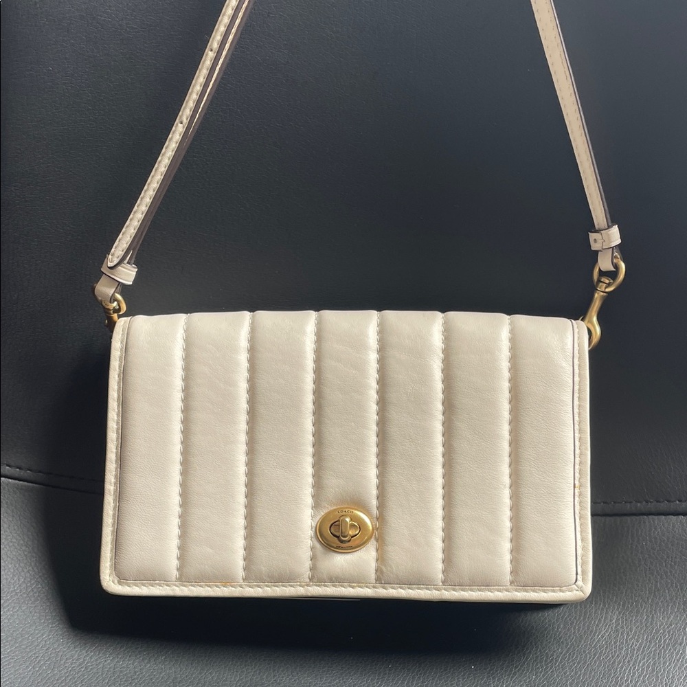 Coach Ivory Quilted Crossbody Bag
